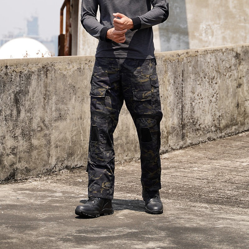 SRX Men's Camo Cargo Pants Black (SRX 623) - Toko Sritex