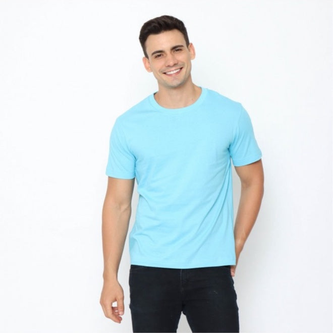 Toko Sritex IRo T-Shirt Basic Unisex 100% Cotton Premium - Sky Blue
