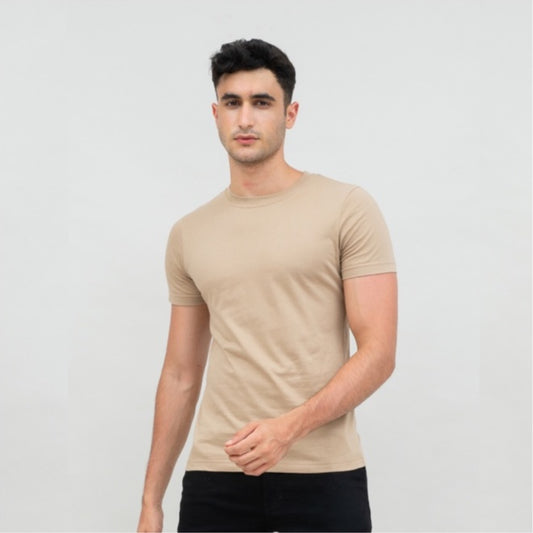 Toko Sritex IRo T-Shirt Basic Unisex 100% Cotton Premium - Beige