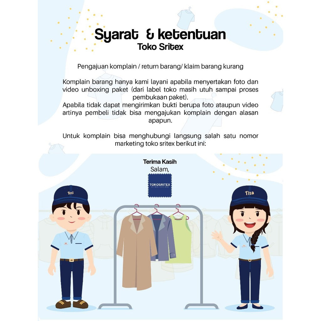 Toko Sritex IRo T-Shirt Basic Unisex 100% Cotton Premium - Sky Blue