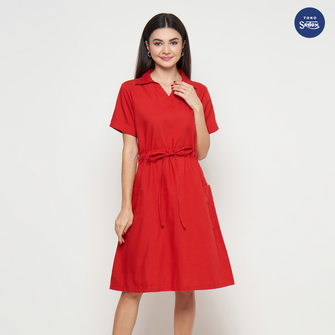 Toko Sritex OURICCI Daily Dress - Red