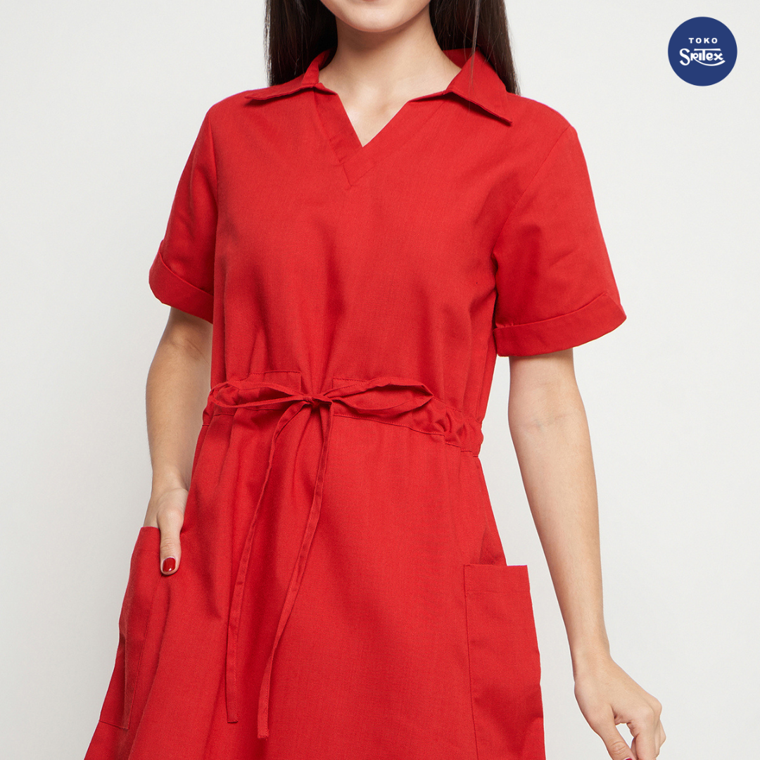 Toko Sritex OURICCI Daily Dress - Red