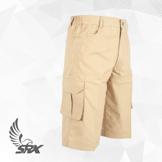 SRX.602 Men's Ribstop Cargo Short Pants - Cream