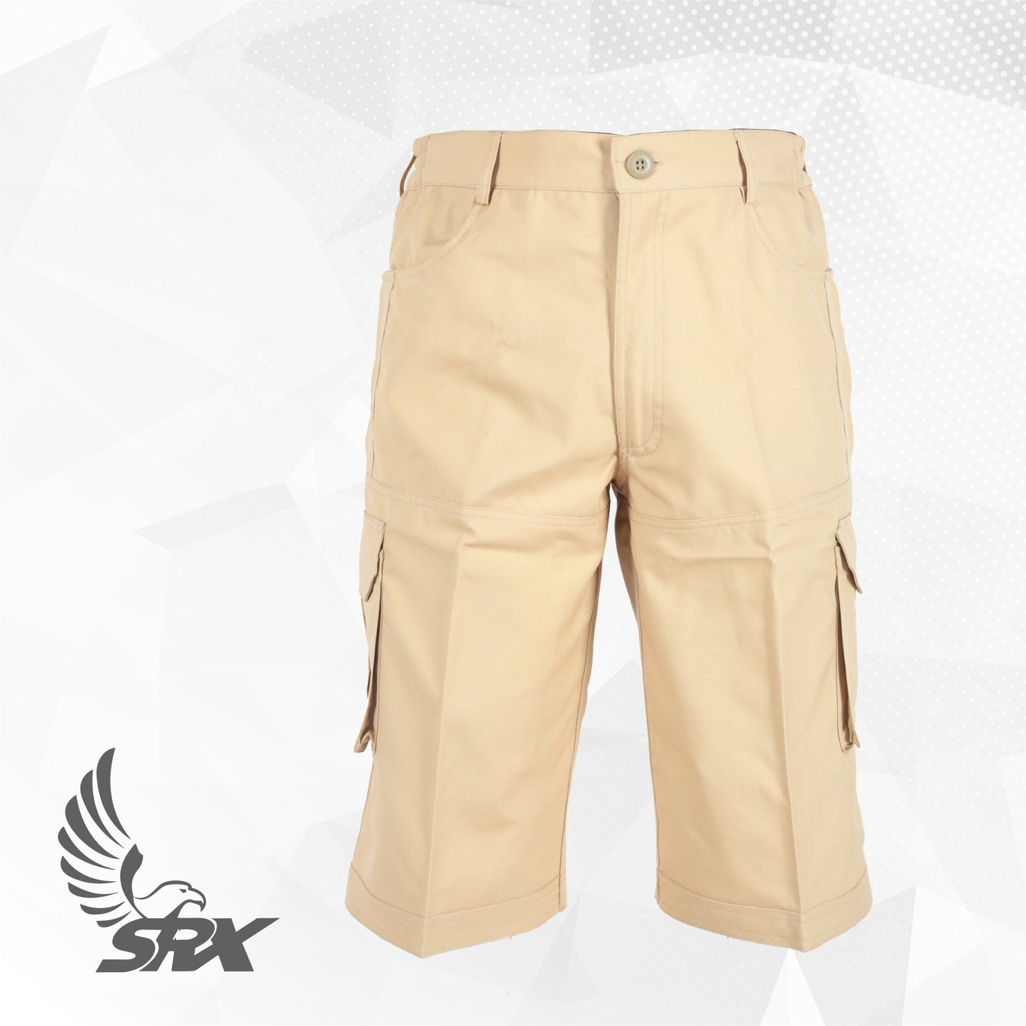 SRX.602 Men's Ribstop Cargo Short Pants - Cream