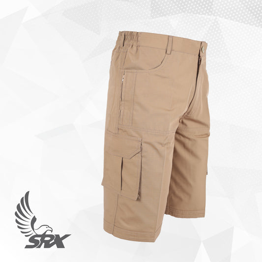 SRX.602 Men's Ribstop Cargo Short Pants - Cokelat Muda