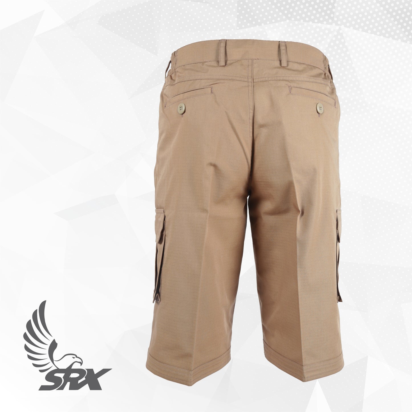 SRX.602 Men's Ribstop Cargo Short Pants - Cokelat Muda