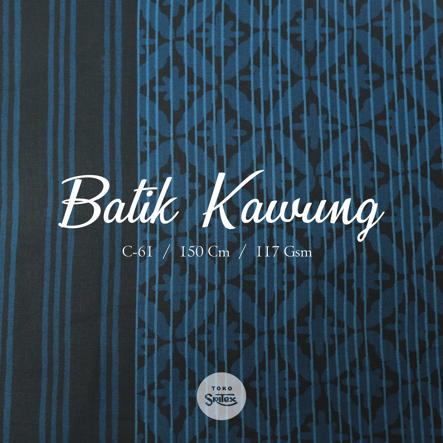 Toko Sritex Kain Katun Print Batik Kawung Premium Ekspor, C61. Harga per 45cm, Lebar 150cm.