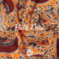 Toko Sritex Kain Rayon Print Batik Oren Premium Ekspor, R 147. Harga per 45cm, Lebar 150cm,