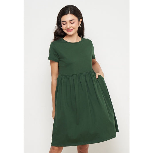 IRO BASIC Baby Doll Midi Dress - Olive