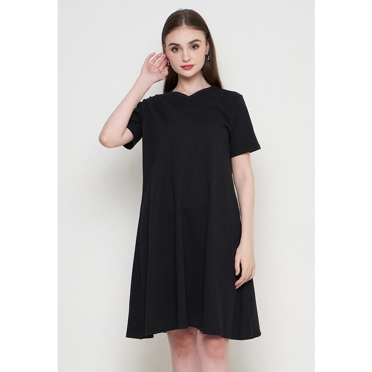 IRO BASIC V-Neck Midi Dress - Black