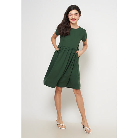 IRO BASIC Baby Doll Midi Dress - Olive