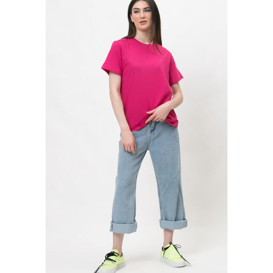 Toko Sritex IRo T-Shirt Basic Unisex 100% Cotton  - Fuschia