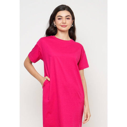 Toko Sritex IRo Basic Midi Dress - Fuschia