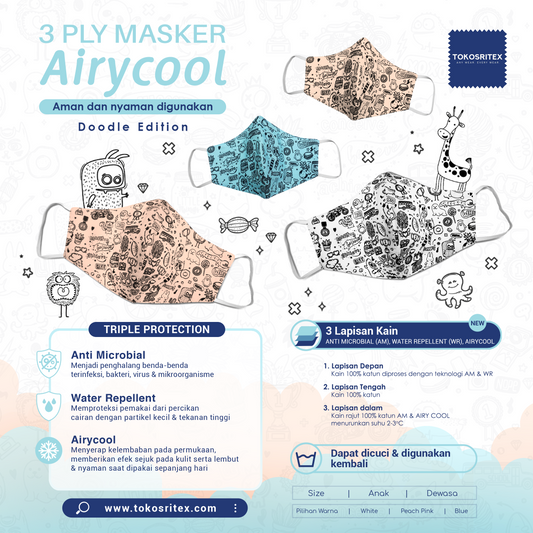 Doodle Airycool Mask (3 Ply)