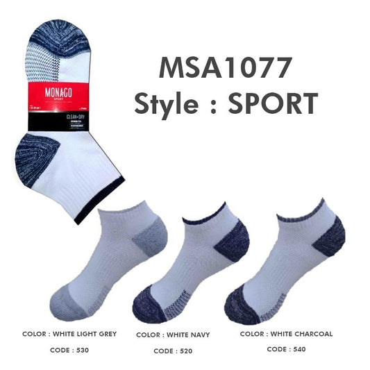 Monaco Go Men's MSA 1077 Sports Socks