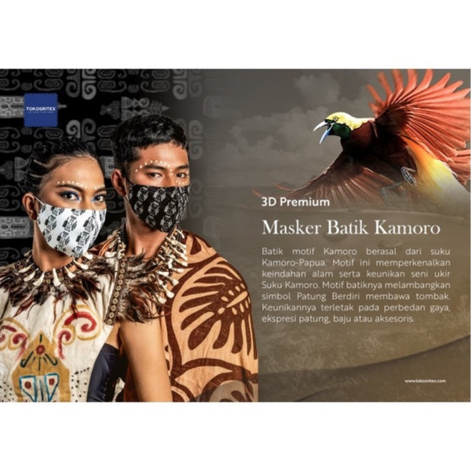 Toko Sritex Masker 3D Premium Batik Kamoro - 1 pc