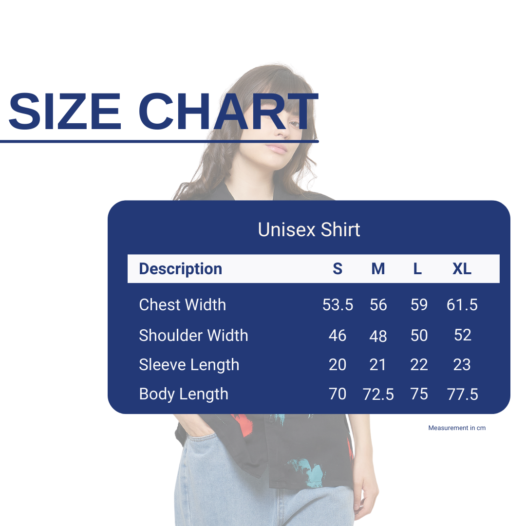 Cloud Nine Unisex Shirt Abstract Size Chart