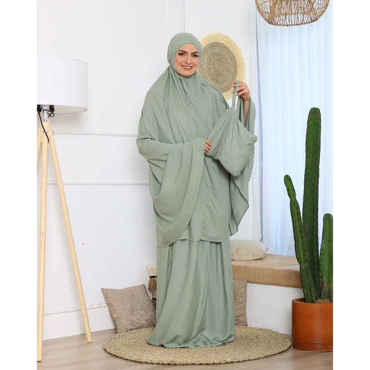 Toko Sritex Mukena Calm Green (Airycool)