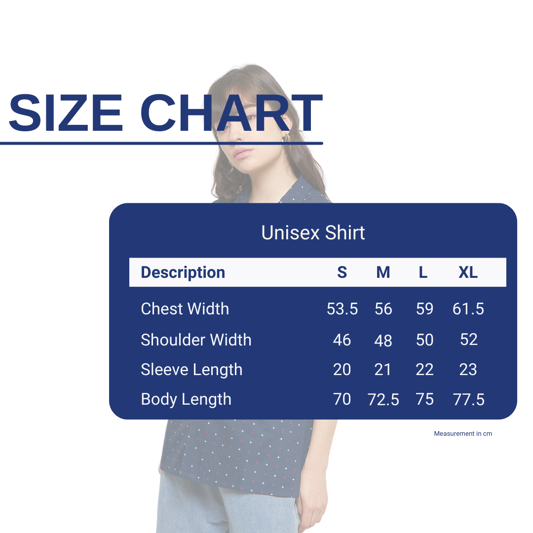 Cloud Nine Unisex Shirt Parisian Size Chart