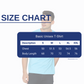 IRO Basic Unisex T-Shirt Sky Blue Size Chart