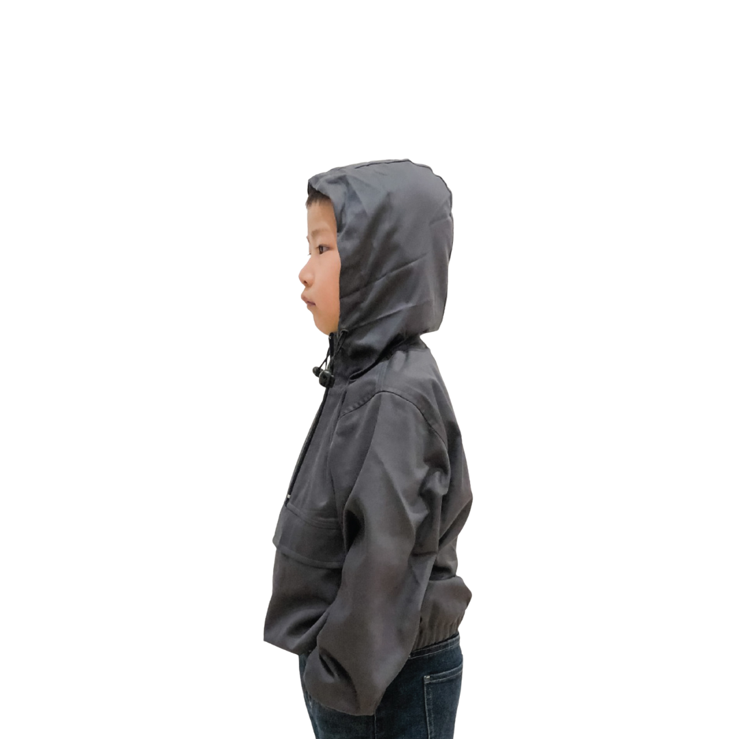 Kids Portable Anorak Jacket Grey Alt