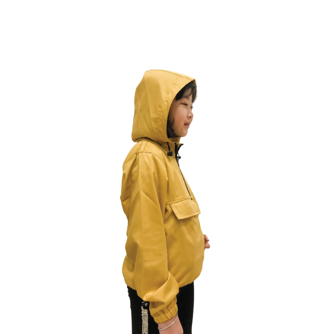 Kids Portable Anorak Jacket Yellow Alt