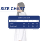 Ladies Long Coat White Size Chart