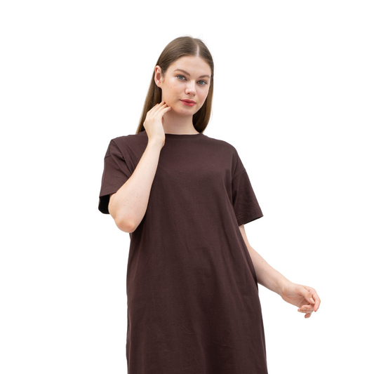 IRO Basic Midi Dress Brown Front