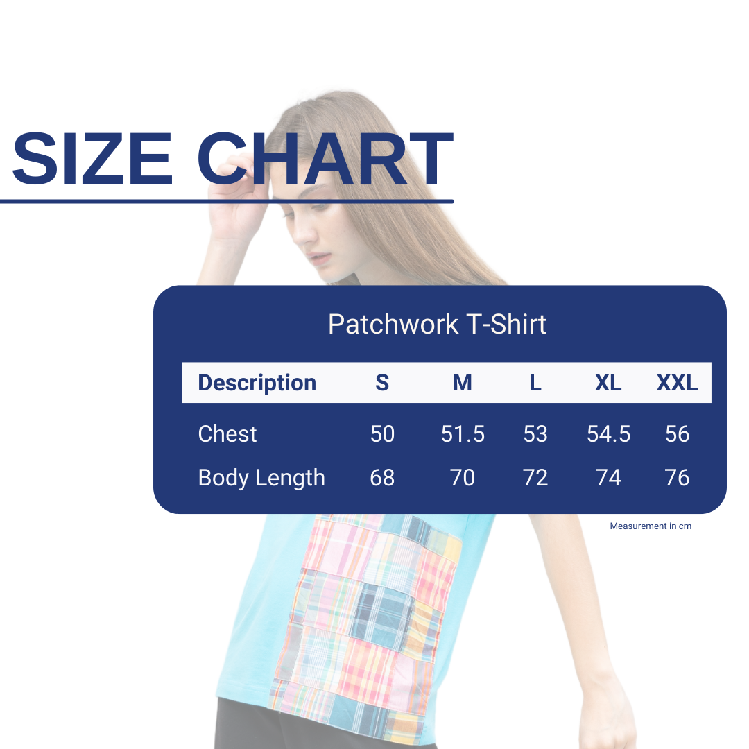 IRO Basic Unisex Patchwork T-Shirt Size Chart