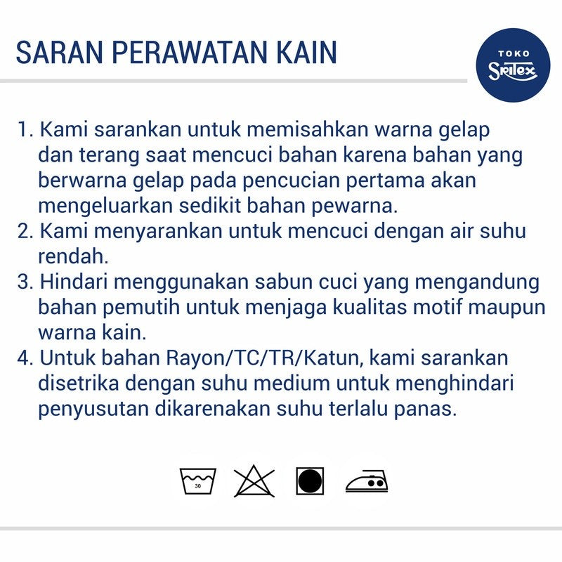 Toko Sritex Kain Katun Kotak Bolak Balik Premium Ekspor.
