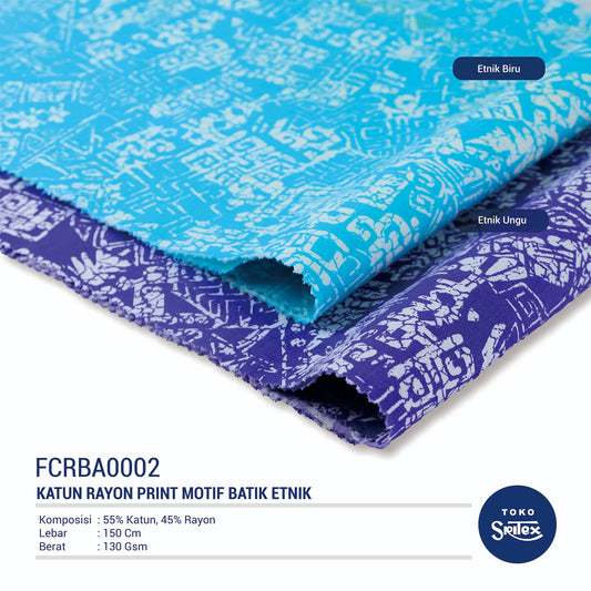 Toko Sritex Kain Katun Rayon Print Batik 0002 Premium Ekspor CRY02
