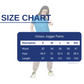 Unisex Jogger Pants Beige Size Chart