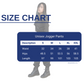 Unisex Jogger Pants Black Size Chart