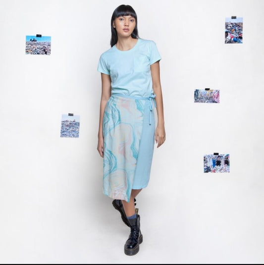 IZI Marble Wrap Midi Skirt