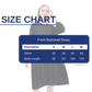 Front Buttoned Dress Size Chart