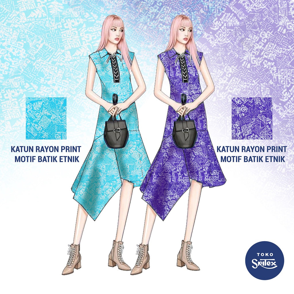 Toko Sritex Kain Katun Rayon Print Batik 0001 Premium Ekspor CRY02